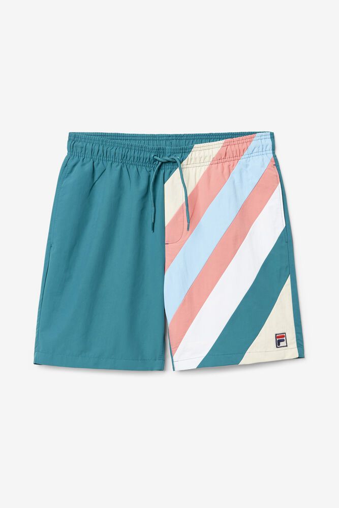 Fila Shorts Mens Blue - Teller Swim - Philippines 0384629-PR